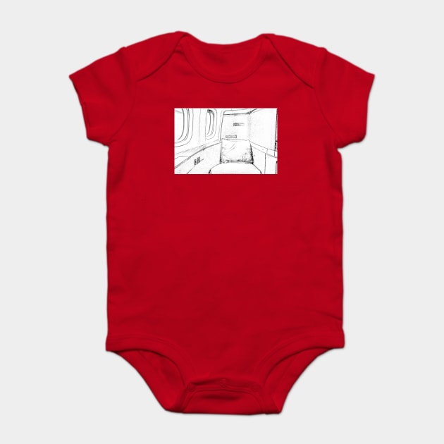firstclassqueen airplane seat Baby Bodysuit by FirstClassQueen